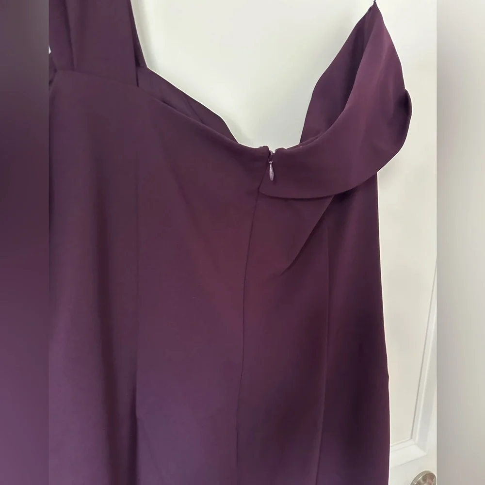 Vince Camuto Deep Purple Off the Shoulder Cocktail Dress - Picture 4 of 6